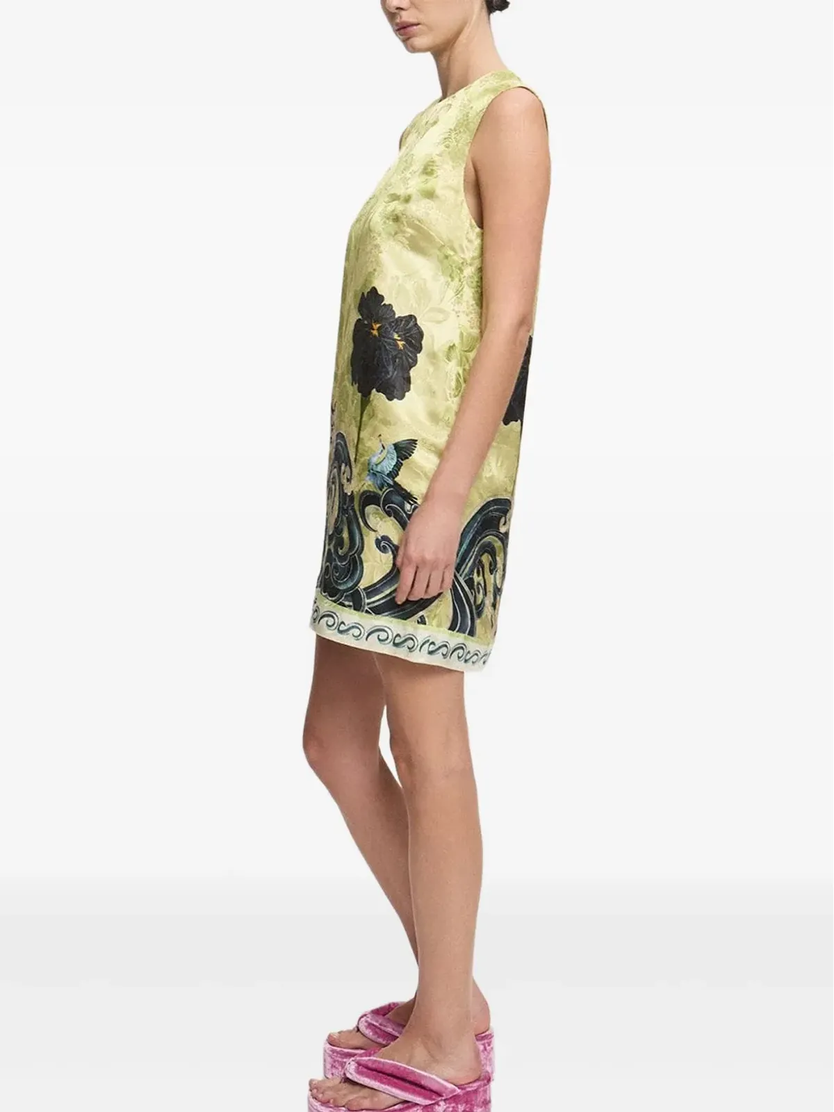 ALEMAIS Rochester floral-print shift mini dress - Green - 画像2