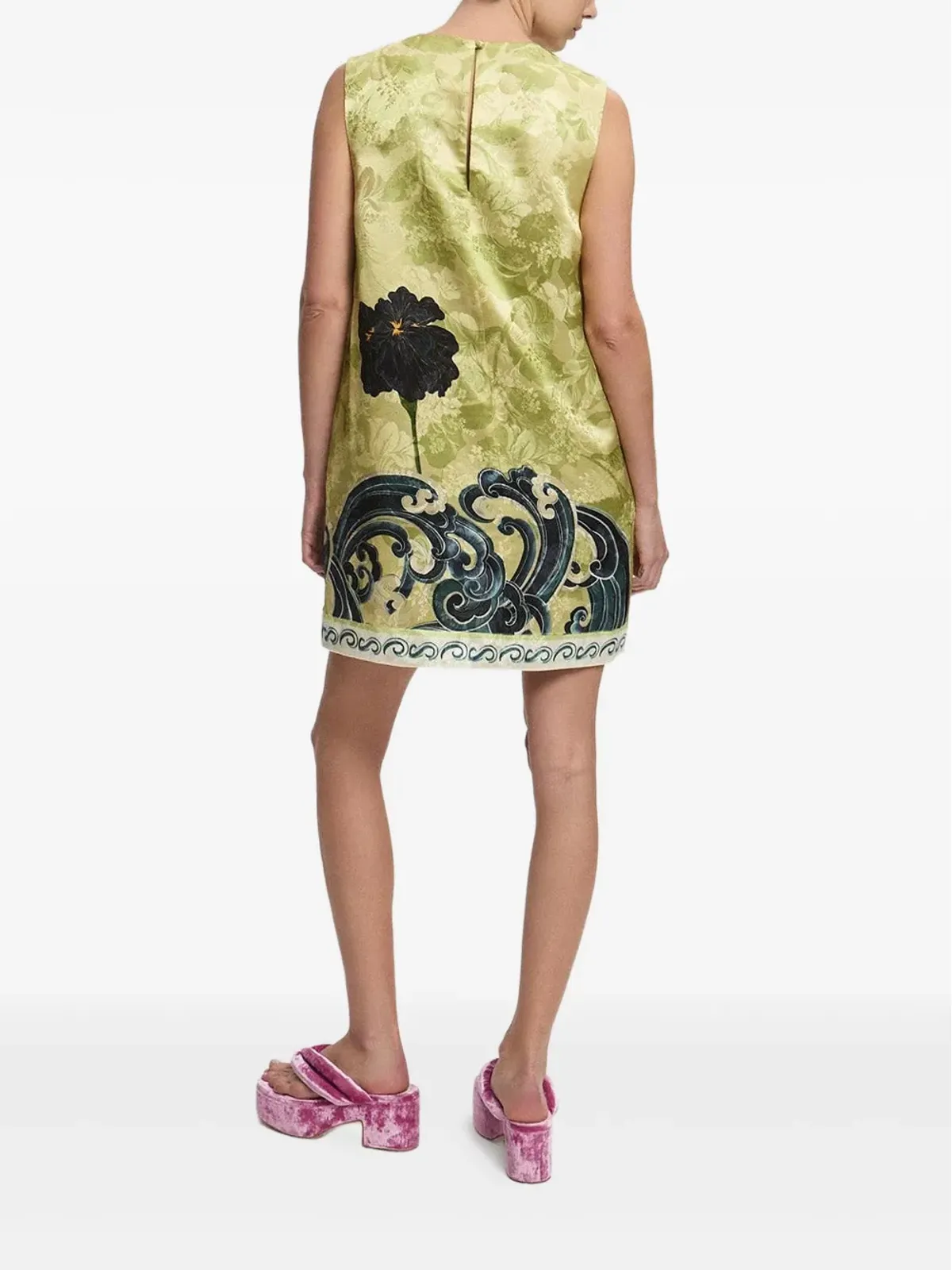 ALEMAIS Rochester floral-print shift mini dress - Green - 画像3