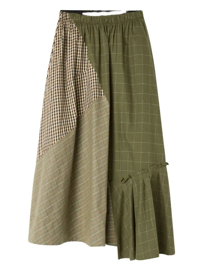 Lee Mathews Lee Mathews チェック柄ミディスカートの商品画像