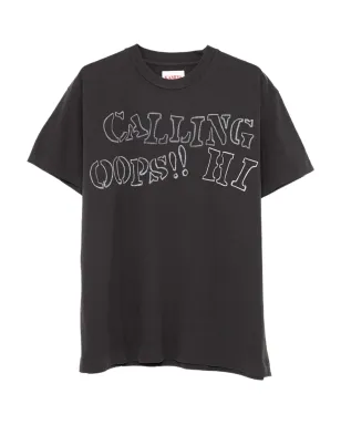 KAMIYA CallingプリントグラフィックTシャツ ブラック - サムネイル1