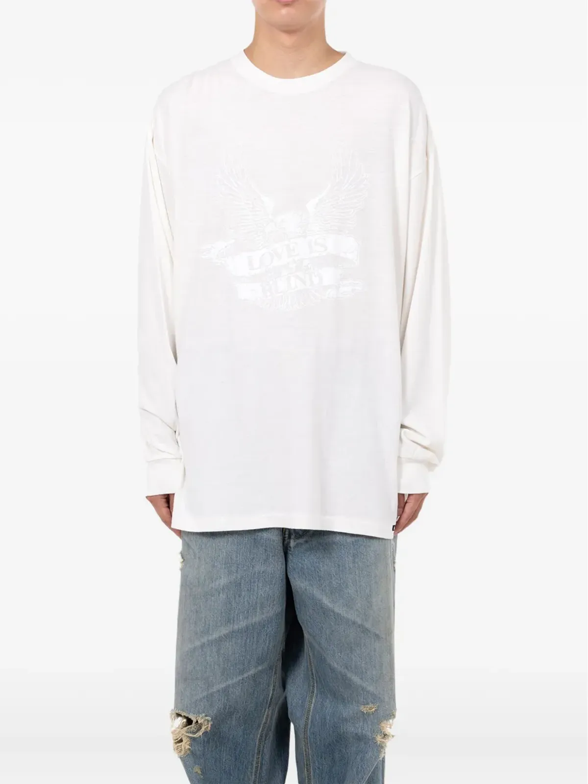KAMIYA イーグルプリント長袖Tシャツ - 画像2