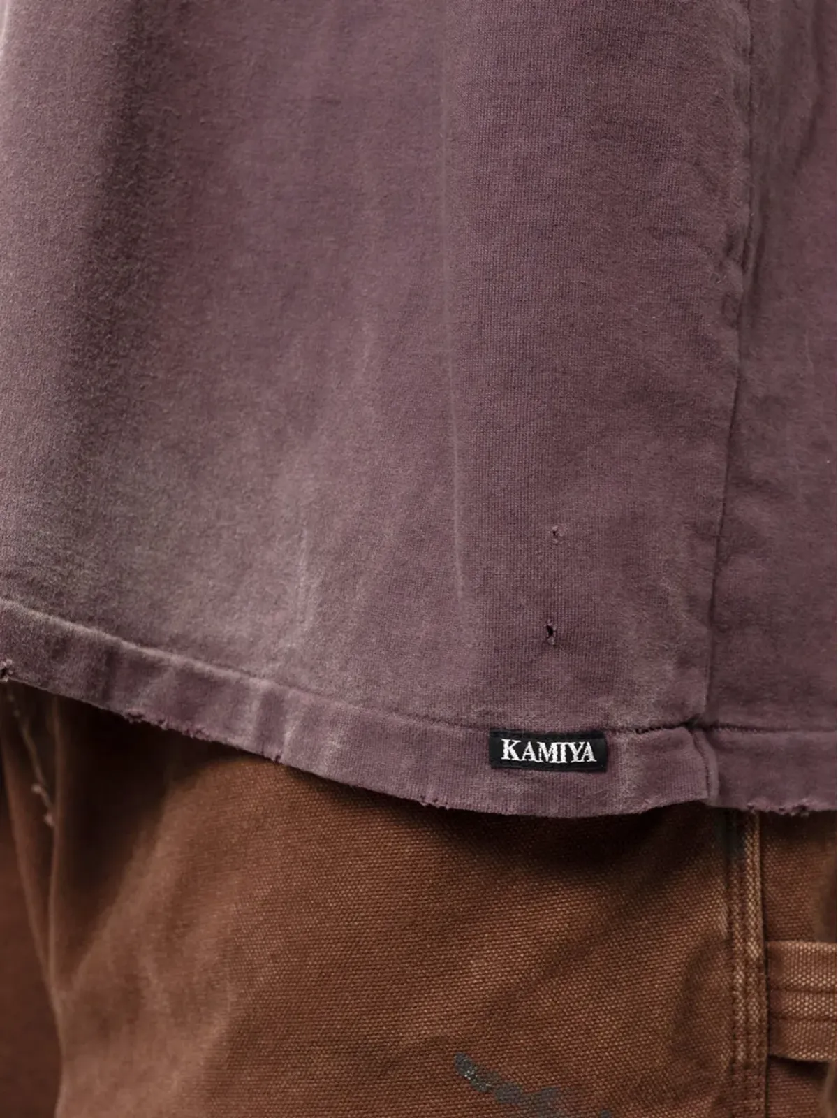 KAMIYA ハート刺繍入りコットンTシャツ - 画像5