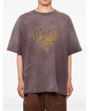KAMIYA ハート刺繍入りコットンTシャツ - サムネイル2