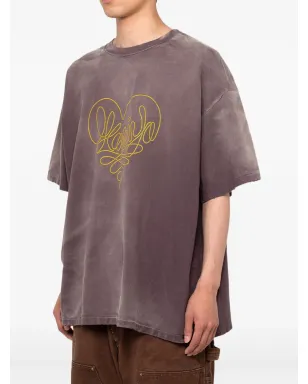 KAMIYA ハート刺繍入りコットンTシャツ - サムネイル3
