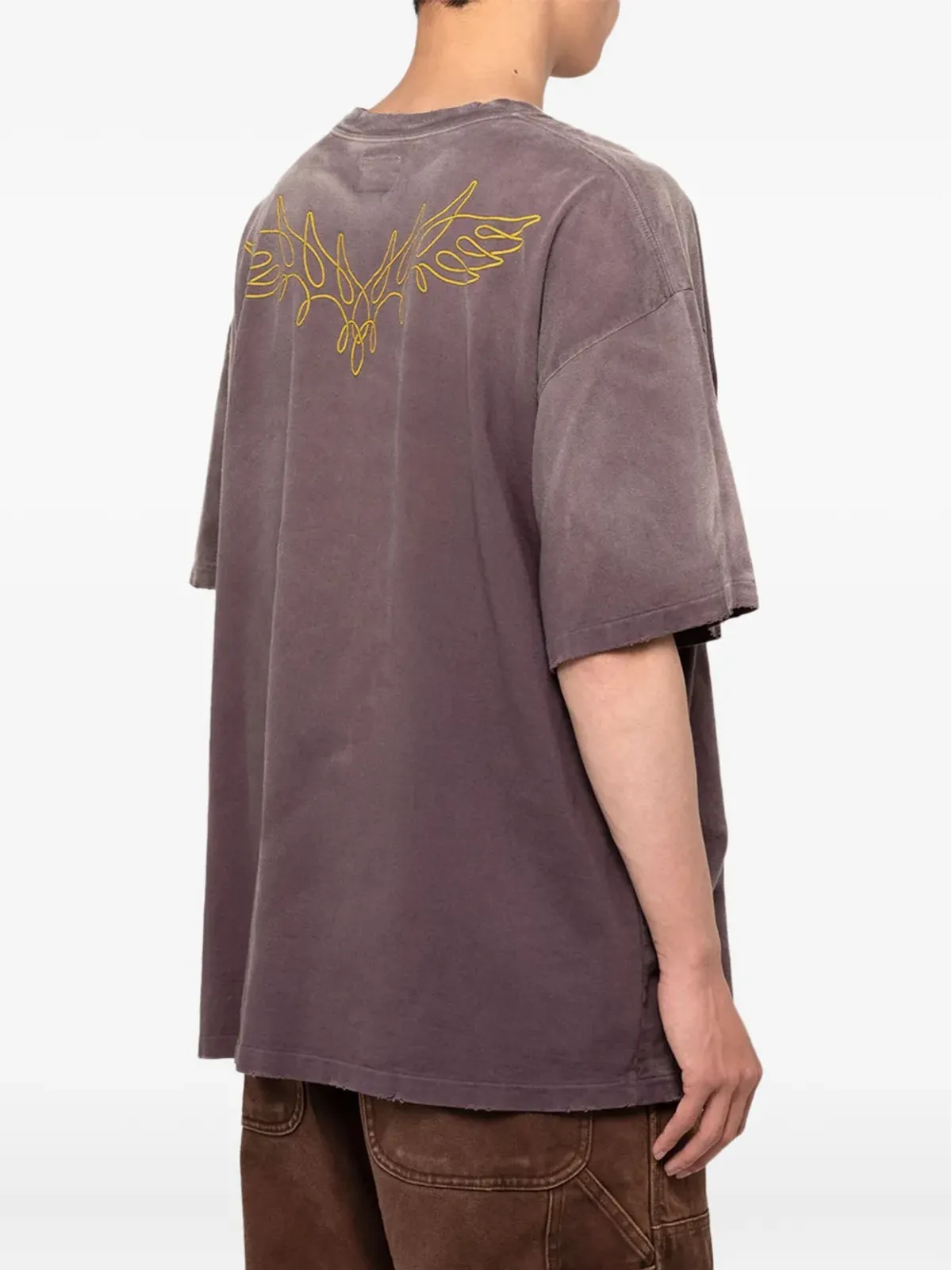 KAMIYA ハート刺繍入りコットンTシャツ - 画像4