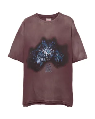 KAMIYA 狼柄ダメージ加工Tシャツ - サムネイル1
