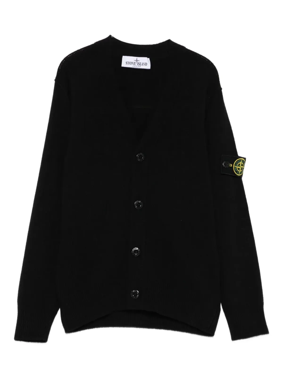 Stone Island Junior ロゴパッチカーディガン - 画像1
