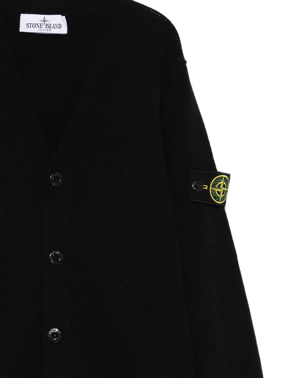 Stone Island Junior ロゴパッチカーディガン - 画像3