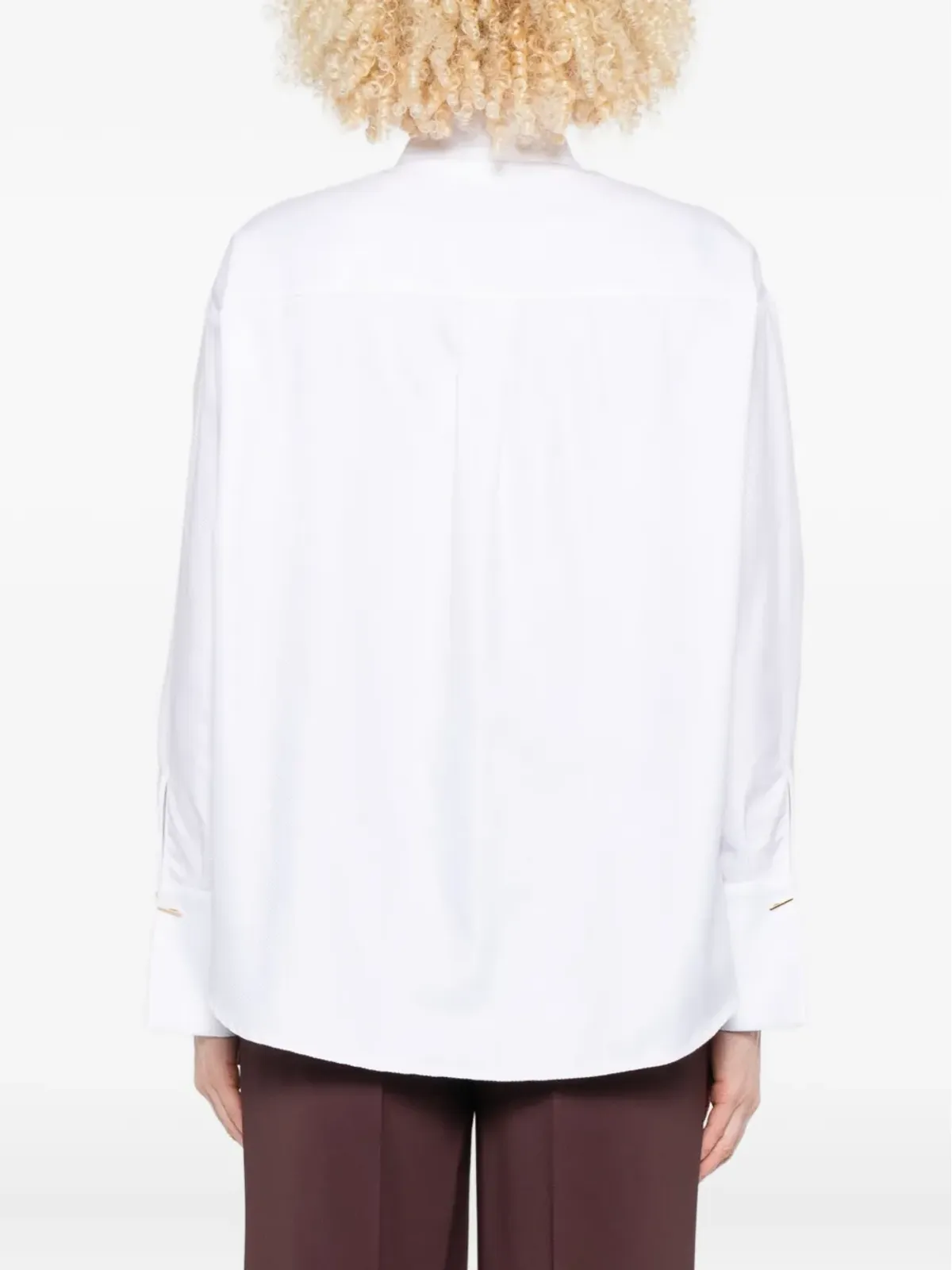 Elisabetta Franchi パネルコットンシャツ - White - 画像4