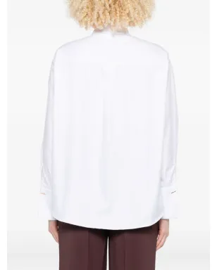 Elisabetta Franchi パネルコットンシャツ - White - サムネイル4
