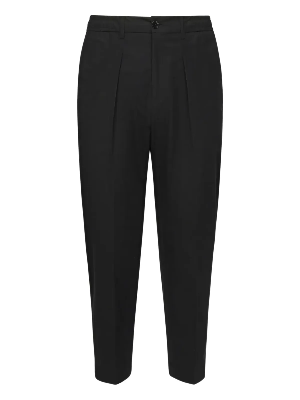 BE ABLE Dominique pleated elastic-waist trousers - Black - 画像1