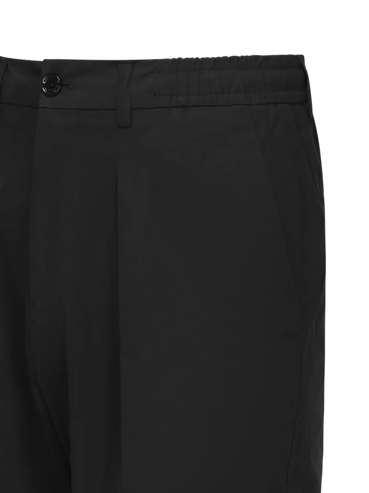 BE ABLE Dominique pleated elastic-waist trousers - Black - 画像3