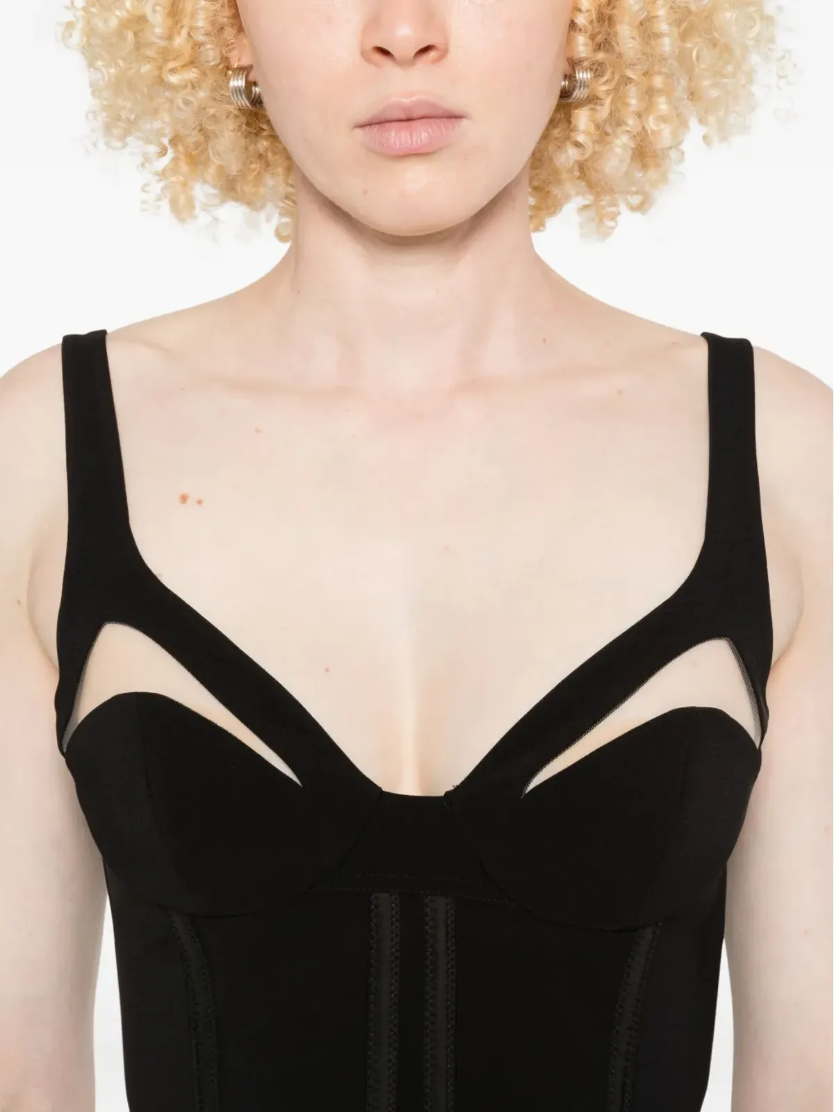 Elisabetta Franchi カットアウト ノースリーブトップ - 画像5