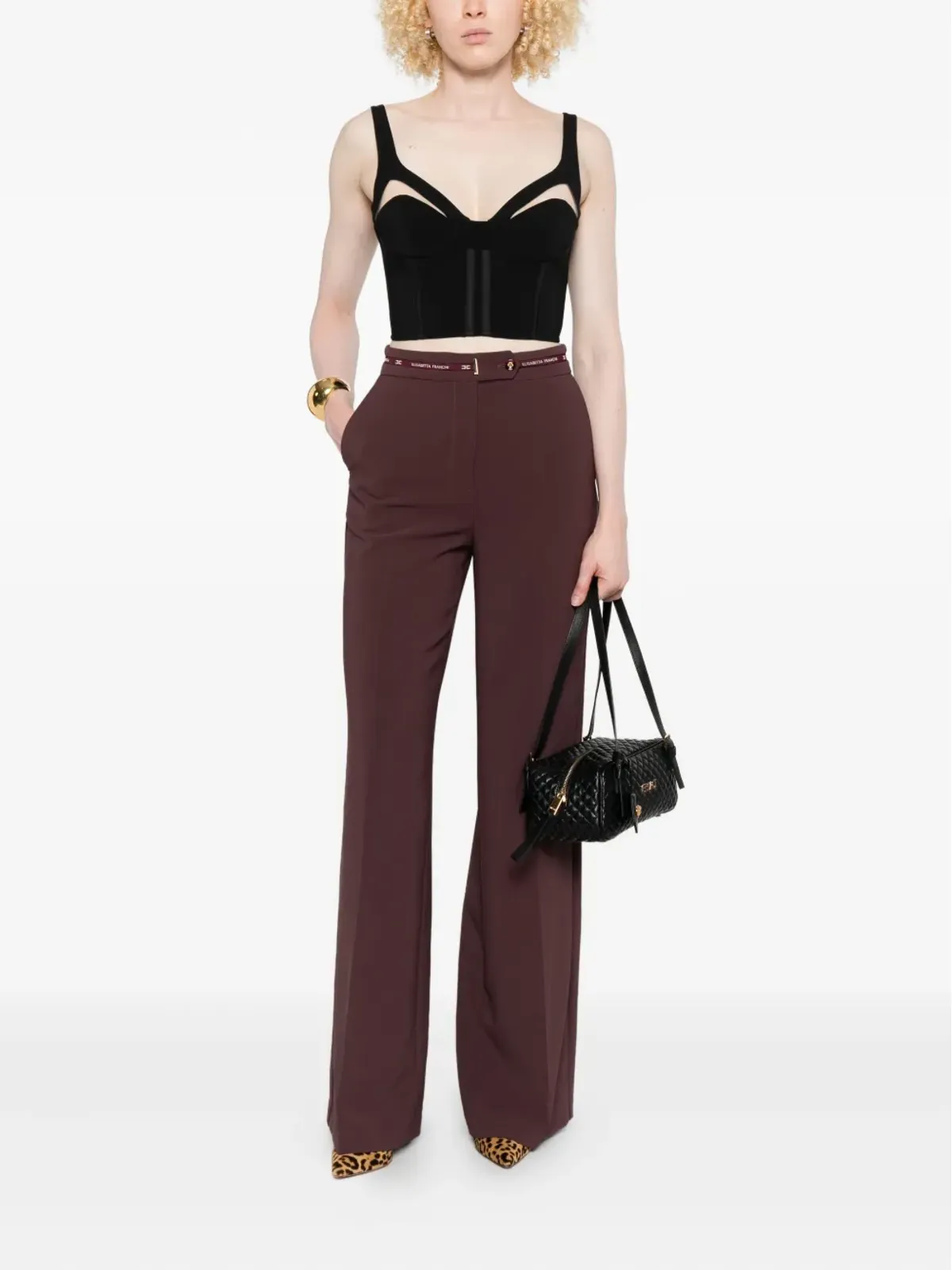 Elisabetta Franchi カットアウト ノースリーブトップ - 画像2