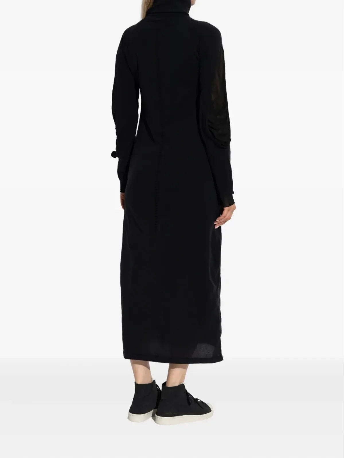 Y-3 タートルネックのメッシュインサートドレス - 画像4