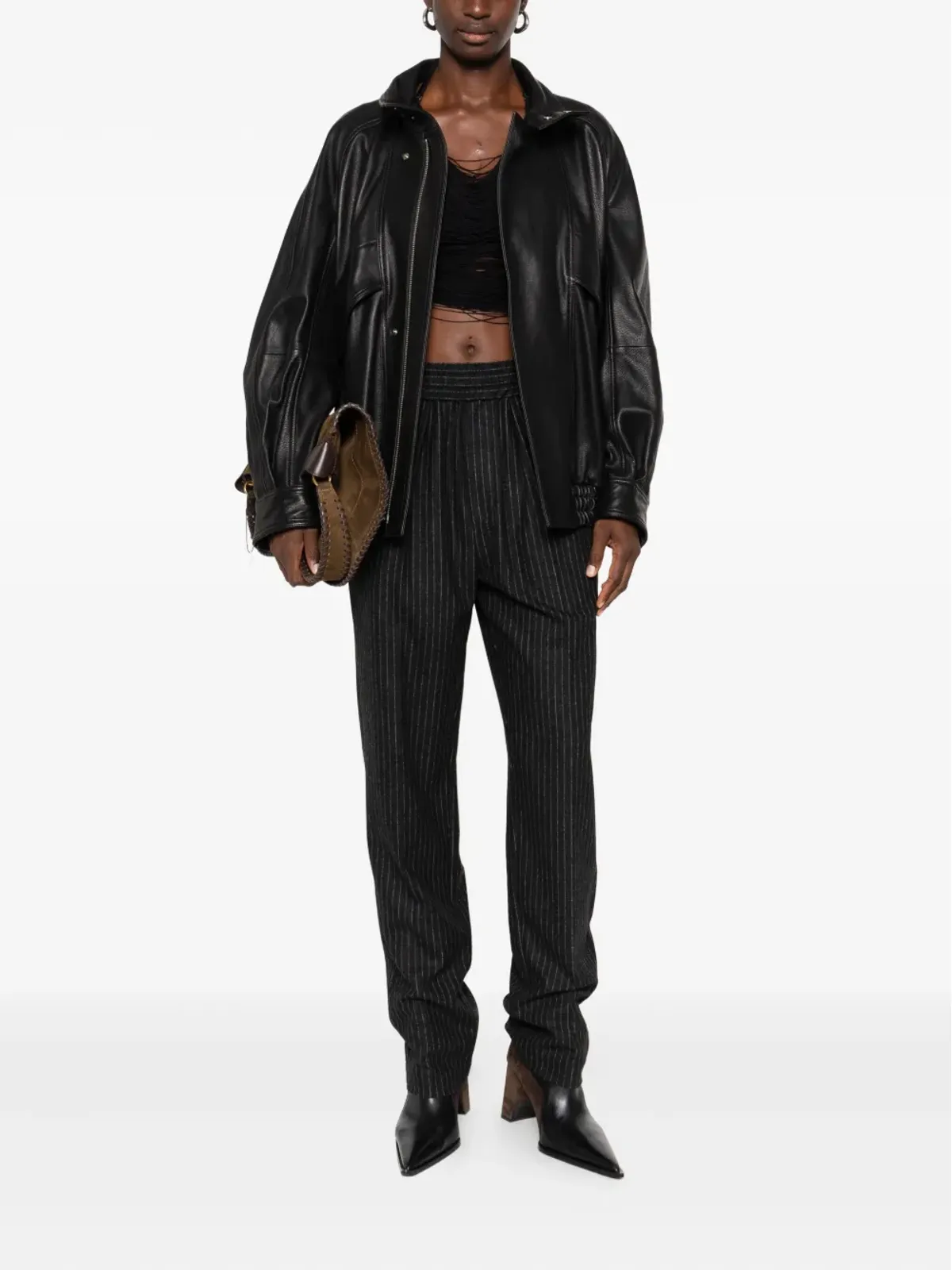 ISABEL MARANT ピンストライプ ウールパンツ - 画像2