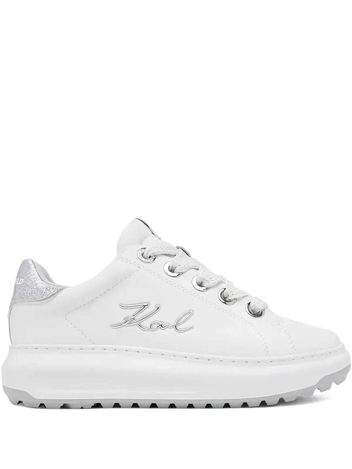 Karl Lagerfeld グリッターディテール レースアップスニーカー - 画像1