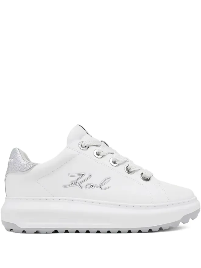 Karl Lagerfeld Karl Lagerfeld グリッターディテール レースアップスニーカーの商品画像