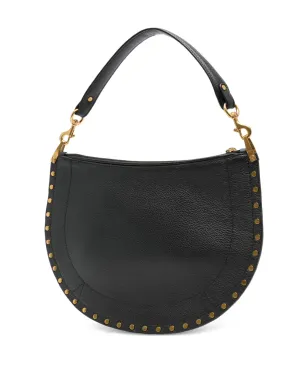 ISABEL MARANT Oskan Soft Zip studded half-moon tote bag - Black - サムネイル3