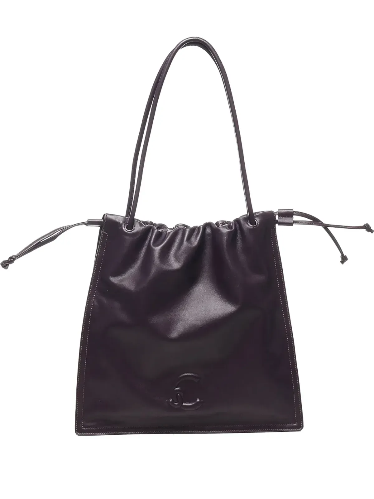 Coccinelle 大きい Dulse ドローストリング レザートートバッグ - 画像1