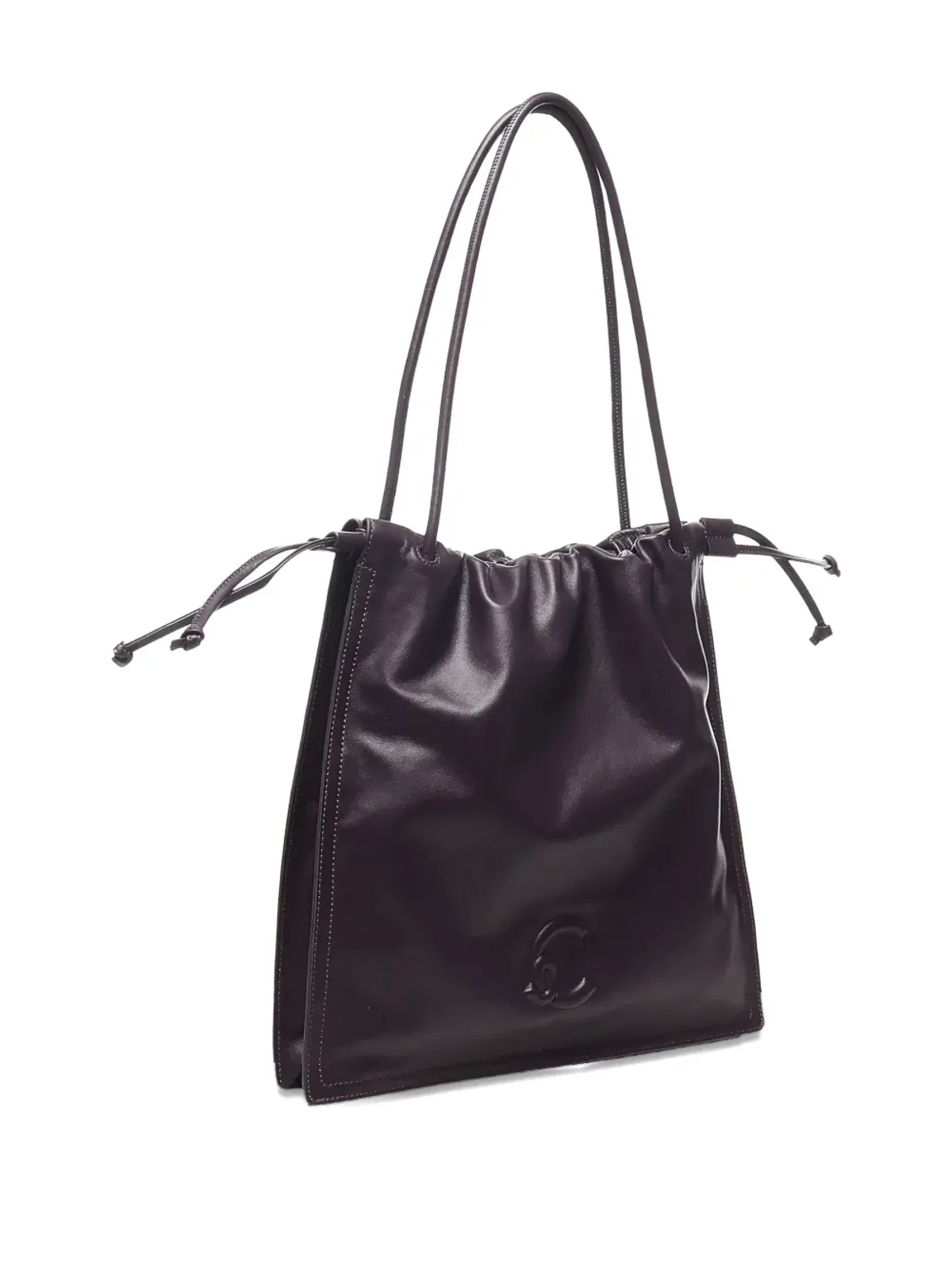 Coccinelle 大きい Dulse ドローストリング レザートートバッグ - 画像2