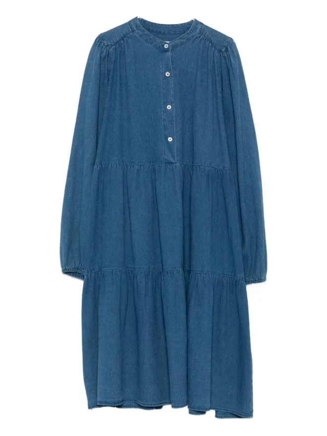 Marc O'Polo Marc O'Polo ティアードボタンフロントドレス - ブルーの商品画像