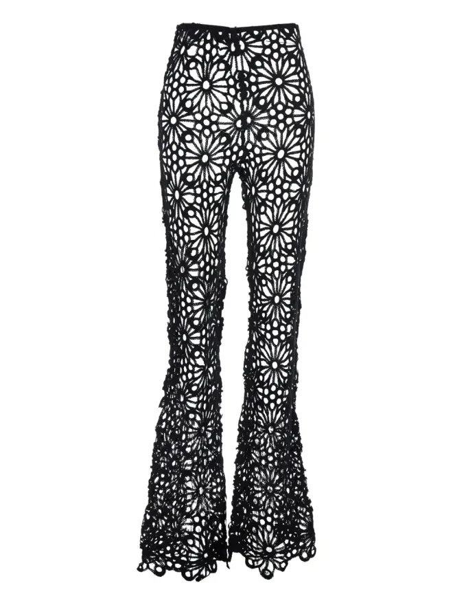 Norma Kamali Norma Kamali 花柄クロシェパンツの商品画像