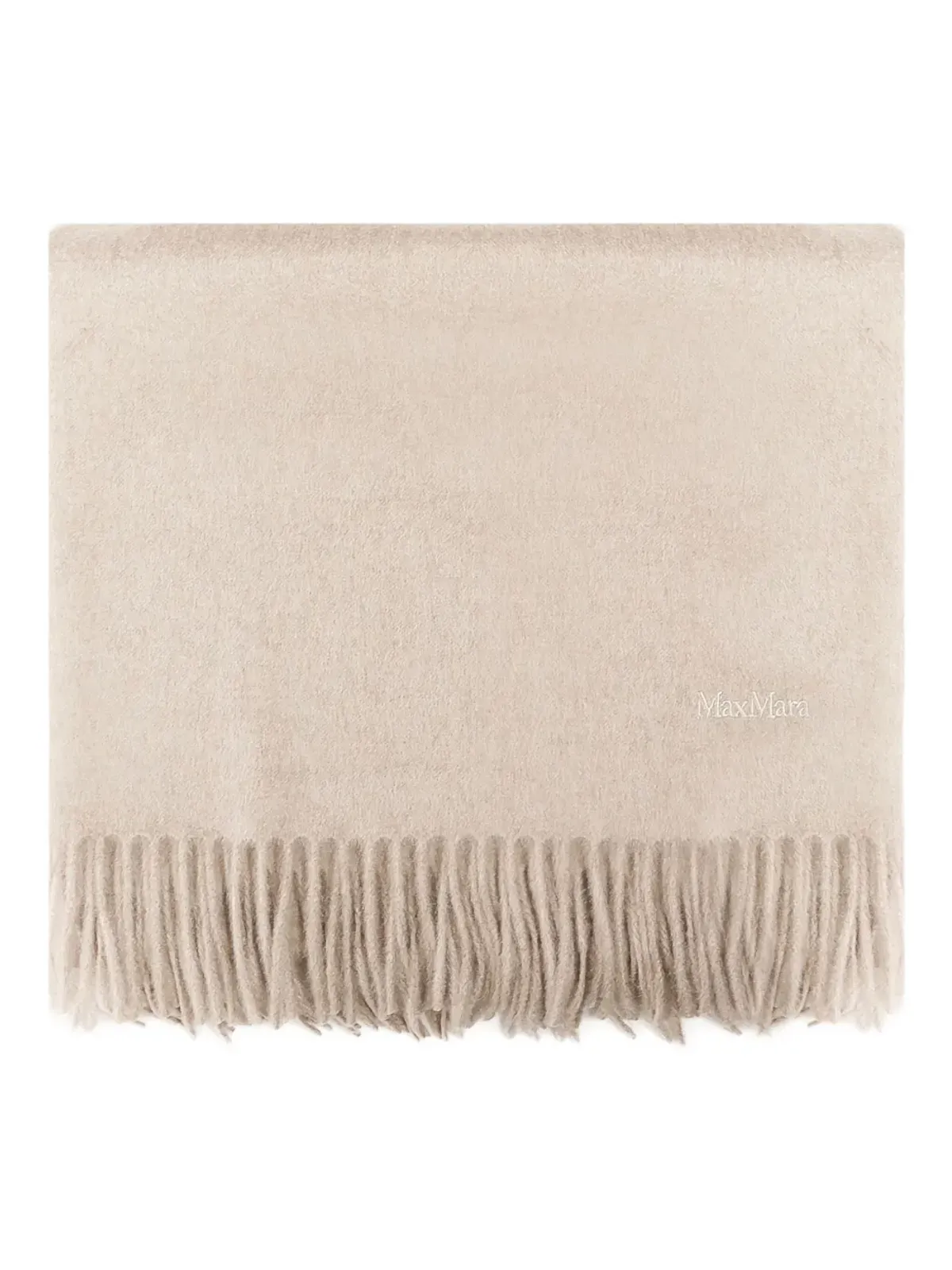 Max Mara フリンジ付きカシミアスカーフ - 画像1