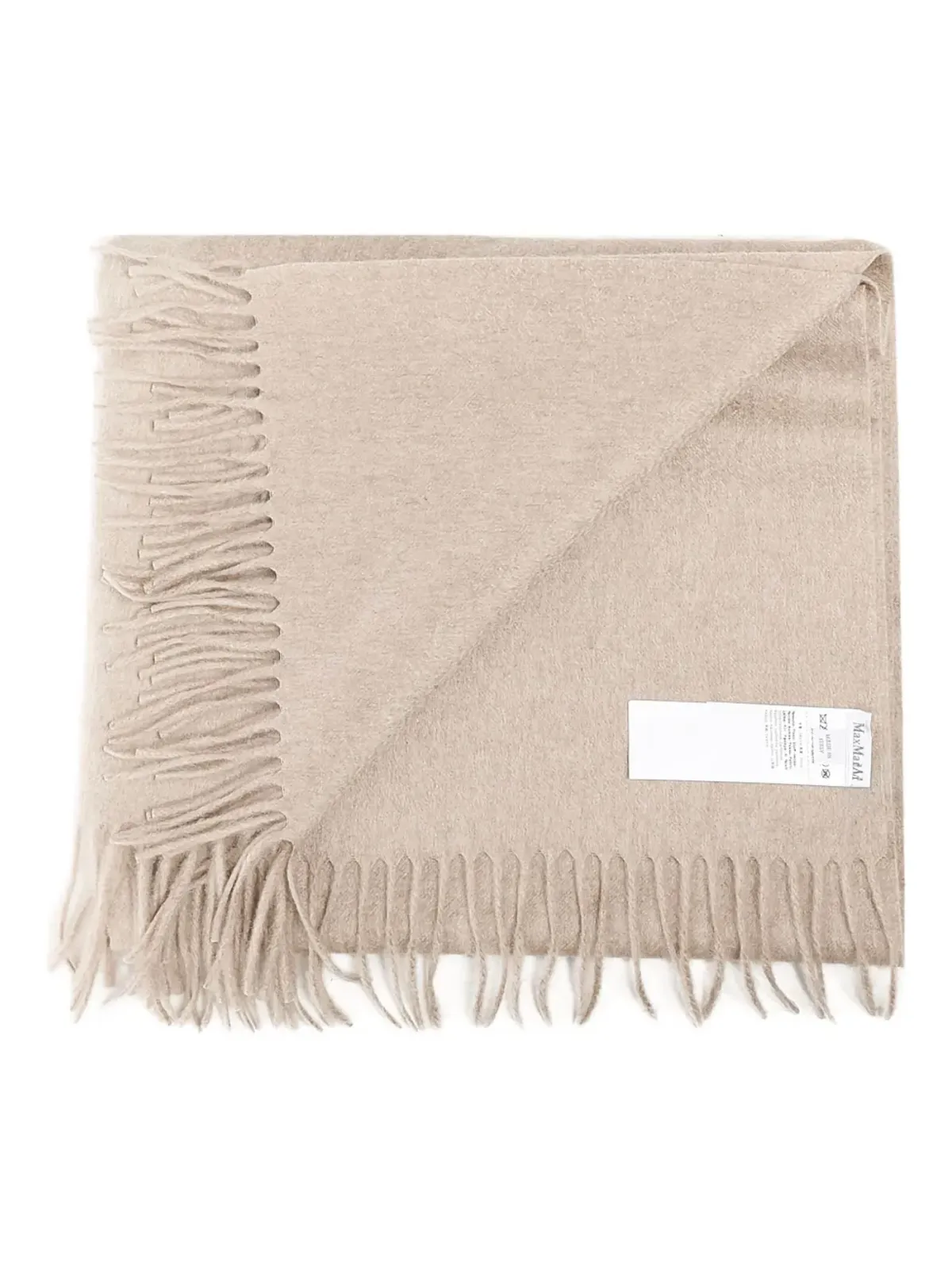 Max Mara フリンジ付きカシミアスカーフ - 画像2
