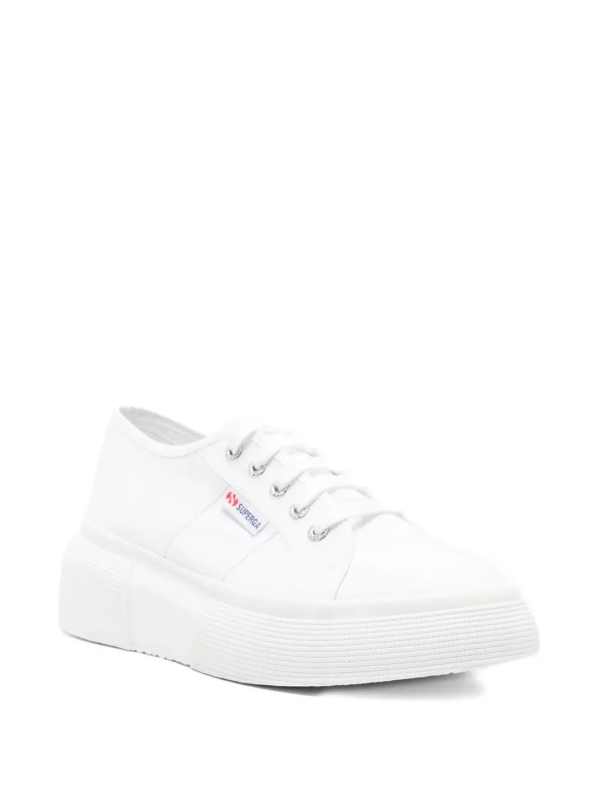 Superga プラットフォーム レースアップ トレーナー - White - 画像2