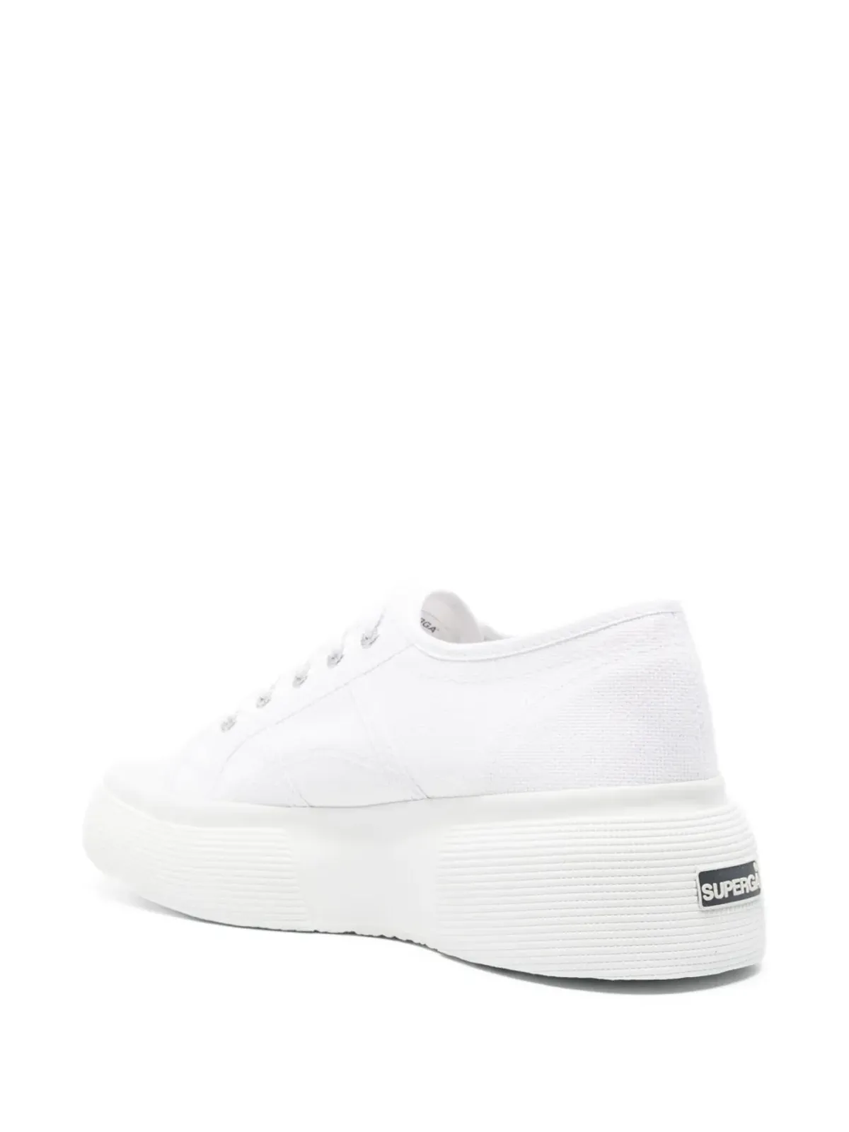Superga プラットフォーム レースアップ トレーナー - White - 画像3