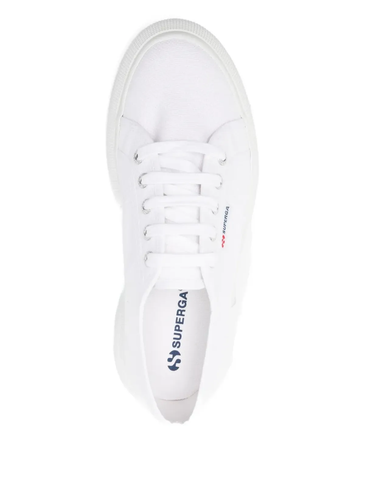 Superga プラットフォーム レースアップ トレーナー - White - 画像4