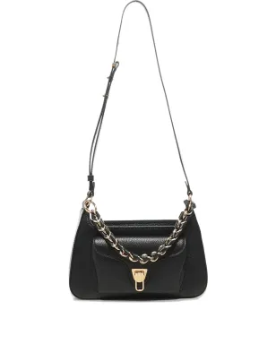 Coccinelle chain-embellished leather shoulder bag - Black - サムネイル1