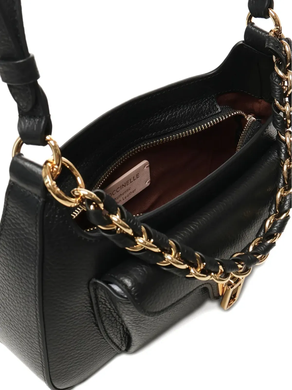 Coccinelle chain-embellished leather shoulder bag - Black - 画像4