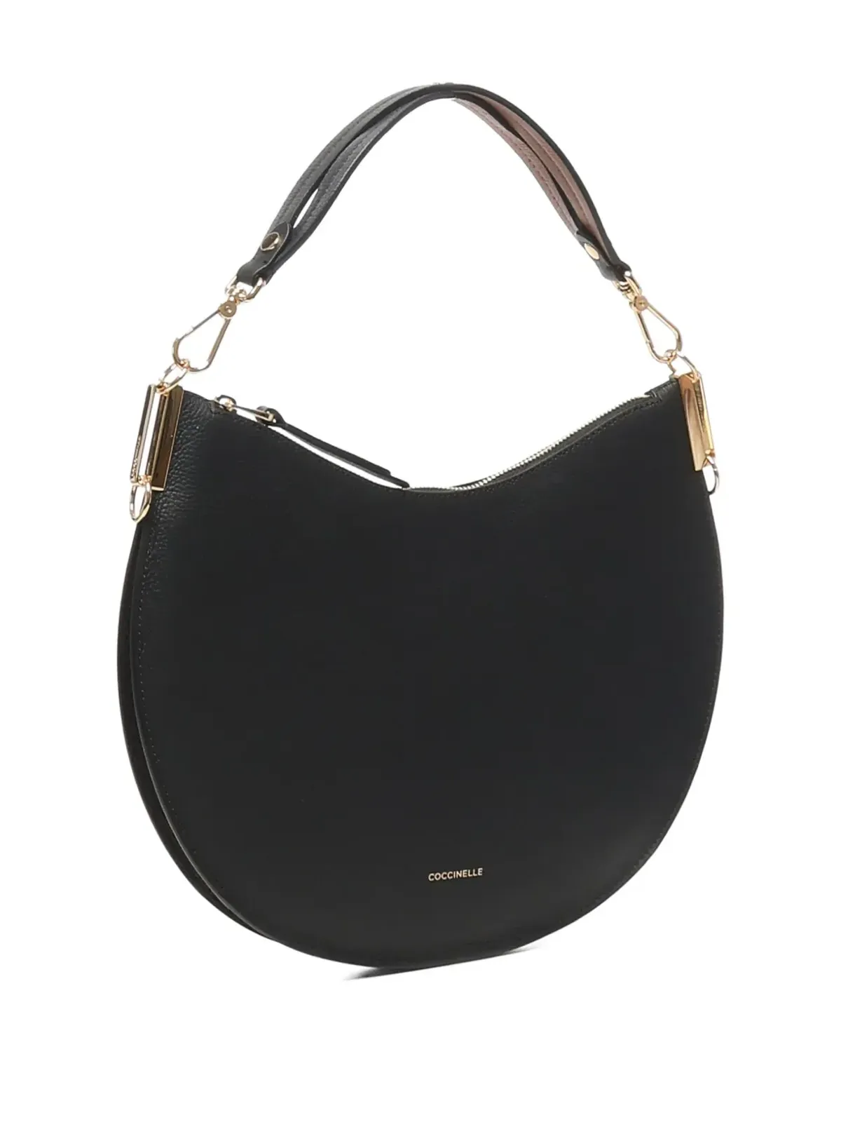 Coccinelle Sunup 半月形トップハンドルショルダーバッグ - ブラック - 画像3