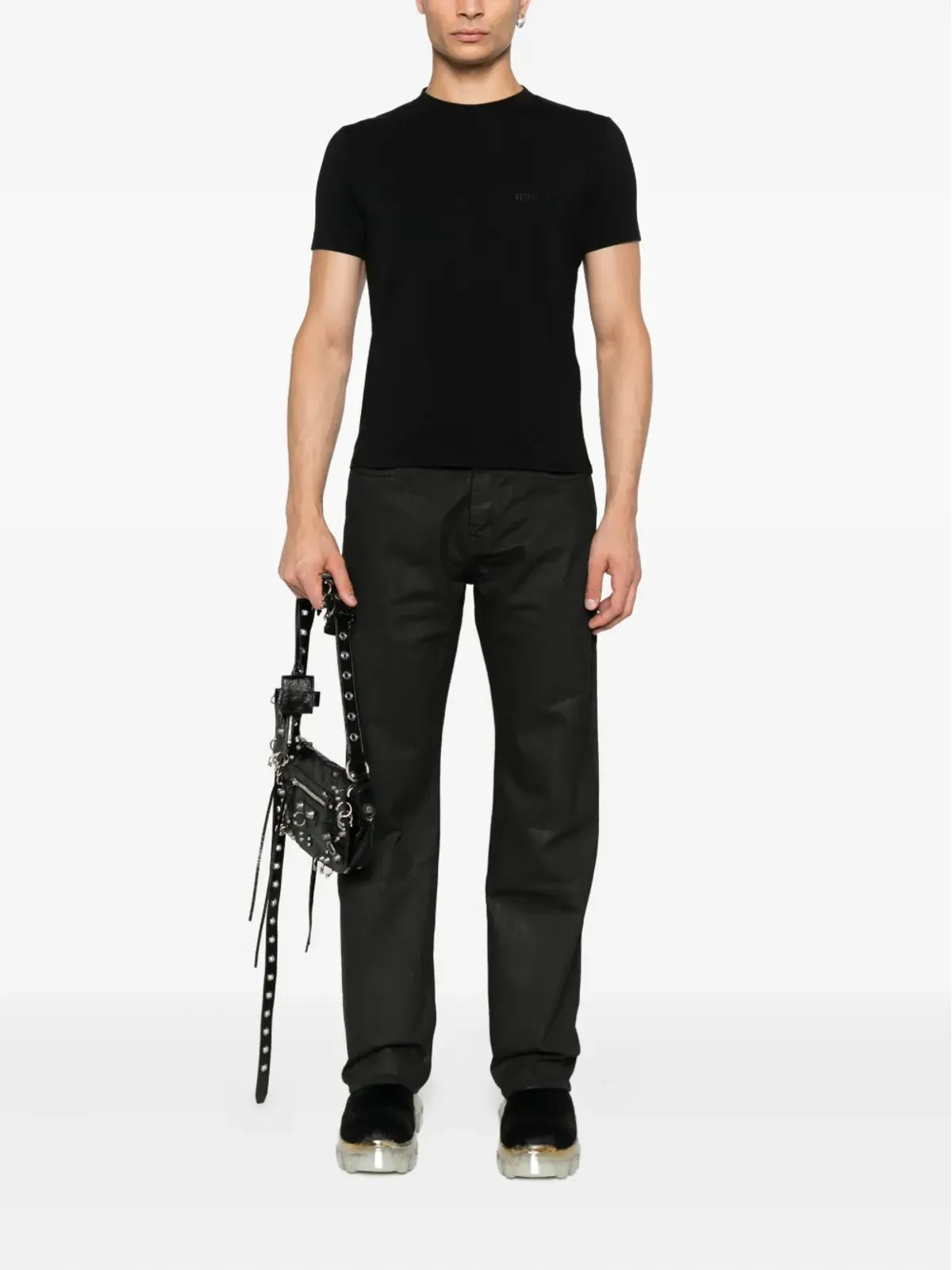 VETEMENTS crew-neck short-sleeves T-shirt - Black - 画像2