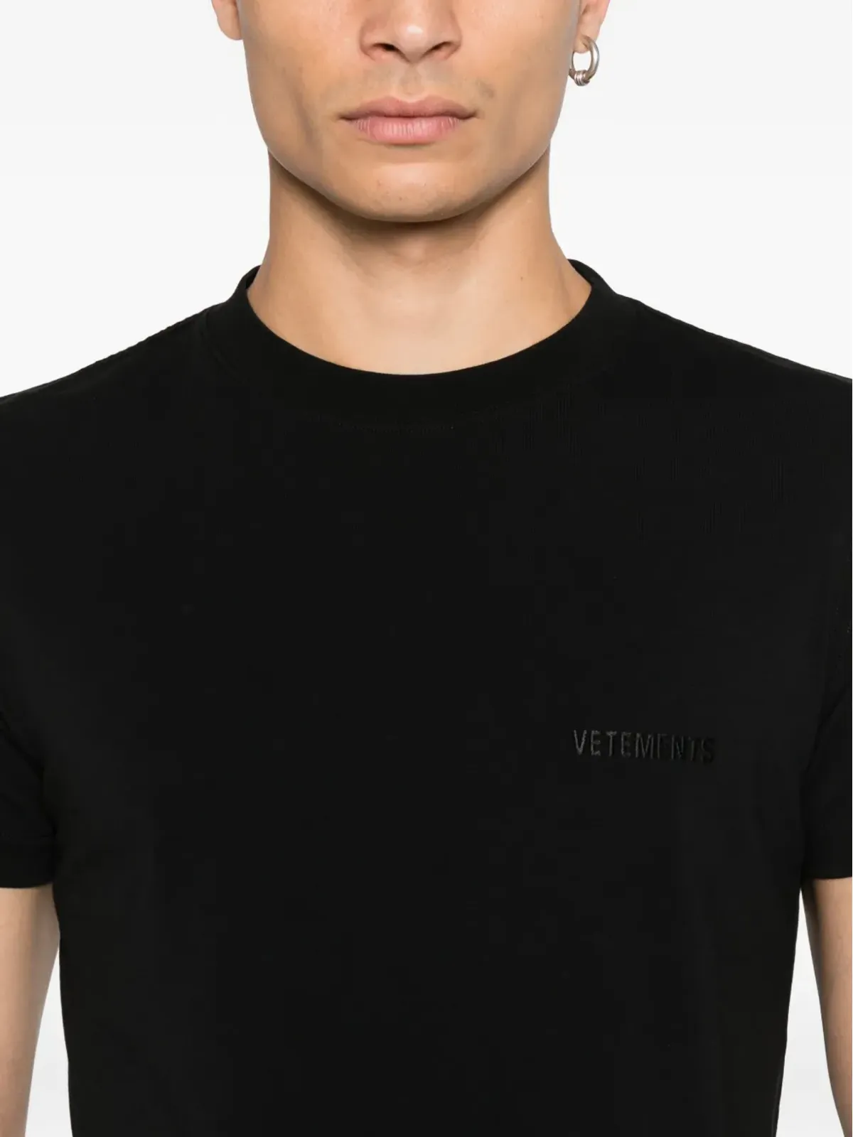 VETEMENTS crew-neck short-sleeves T-shirt - Black - 画像4