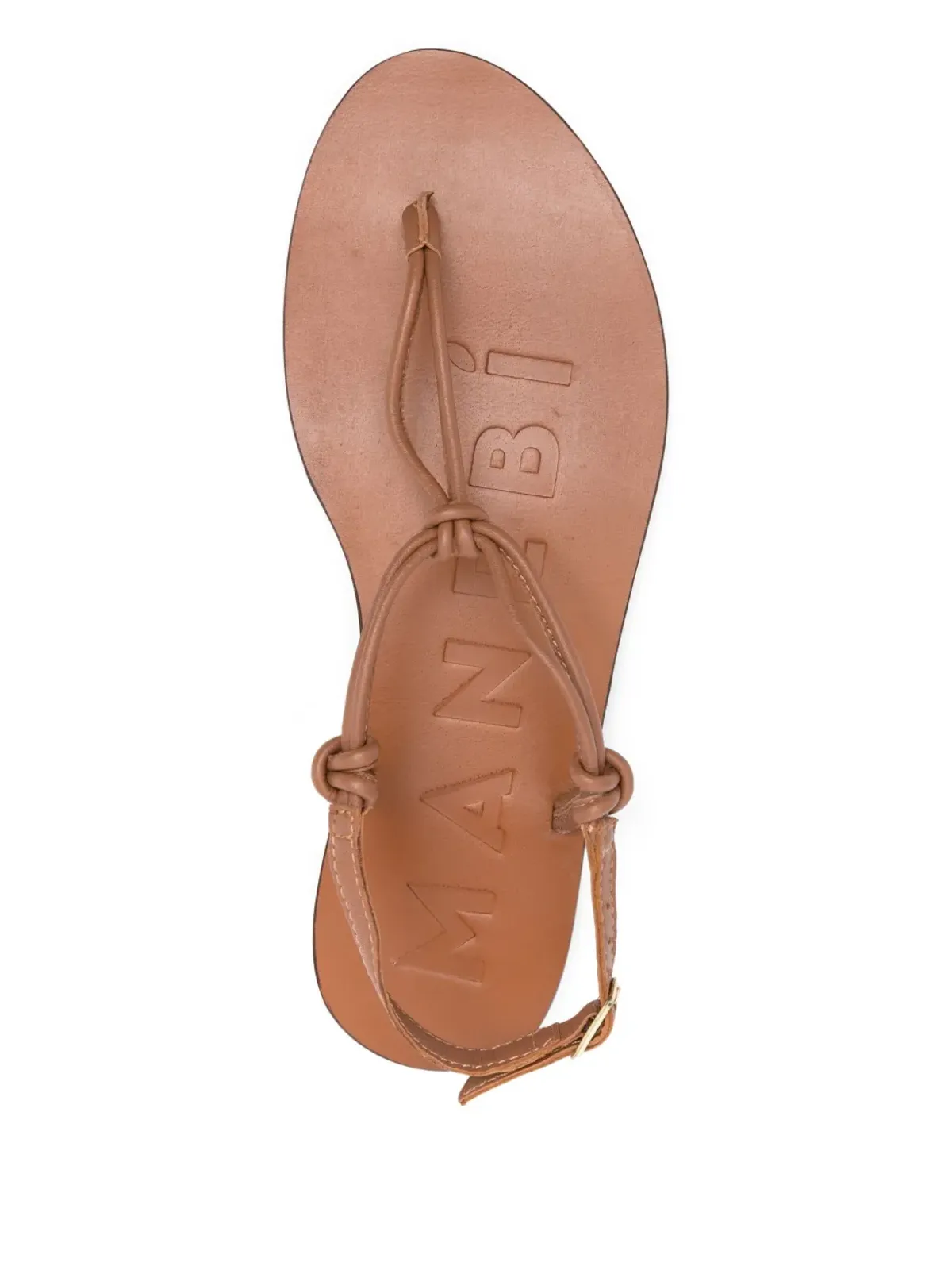 Manebi キャニオン ノット レザー トング サンダル - 画像4