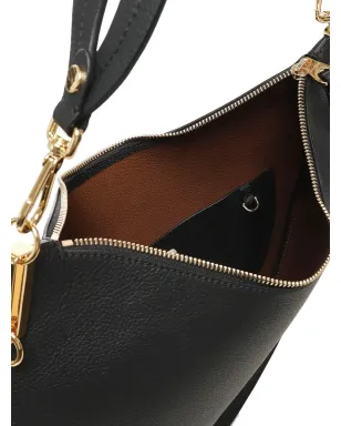 Coccinelle Sunup 半月型レザーショルダーバッグ - ブラック - サムネイル4