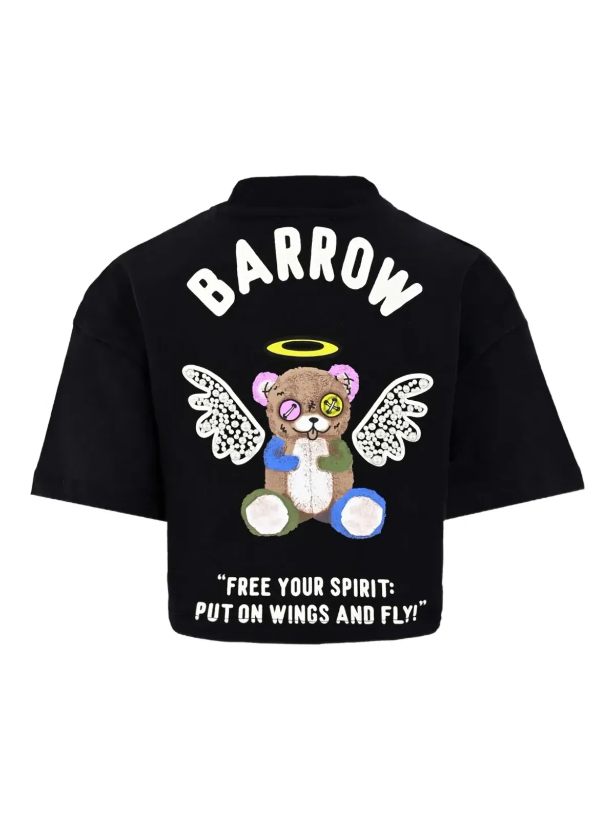 Barrow kids パール付き天使の翼 Tシャツ - 画像2