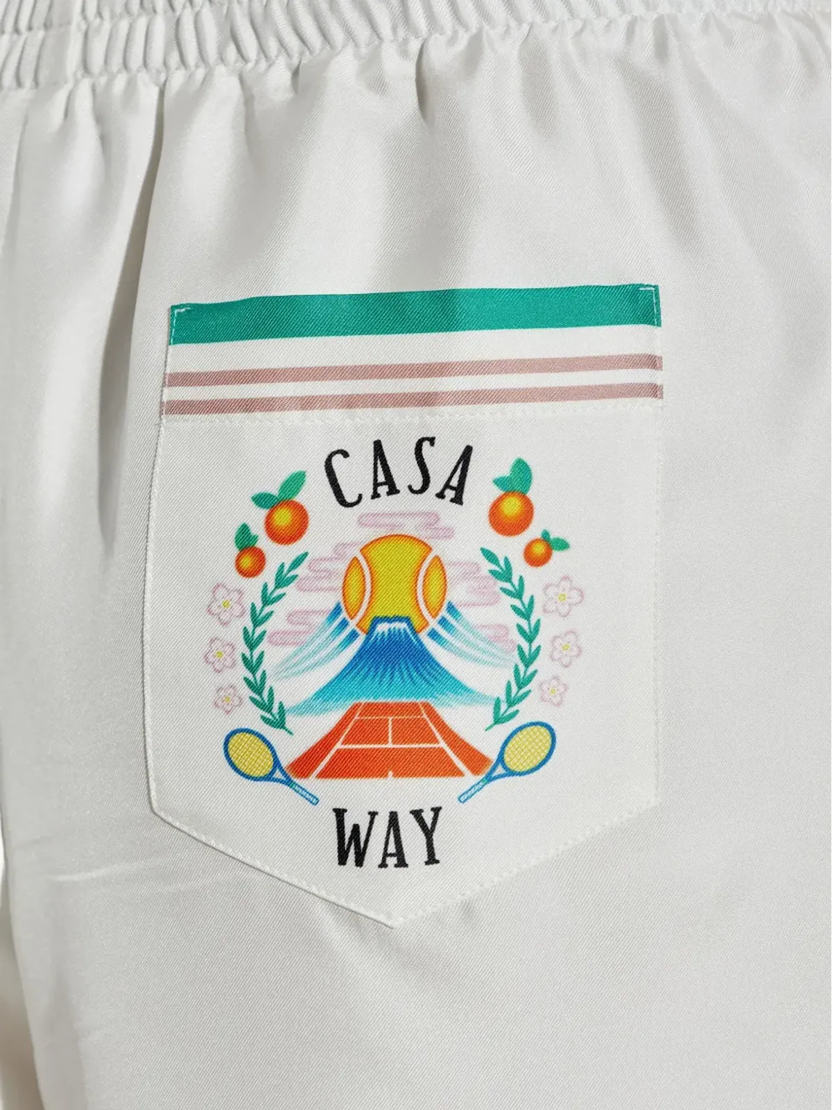 Casablanca 絹のストライプショーツ - 画像4