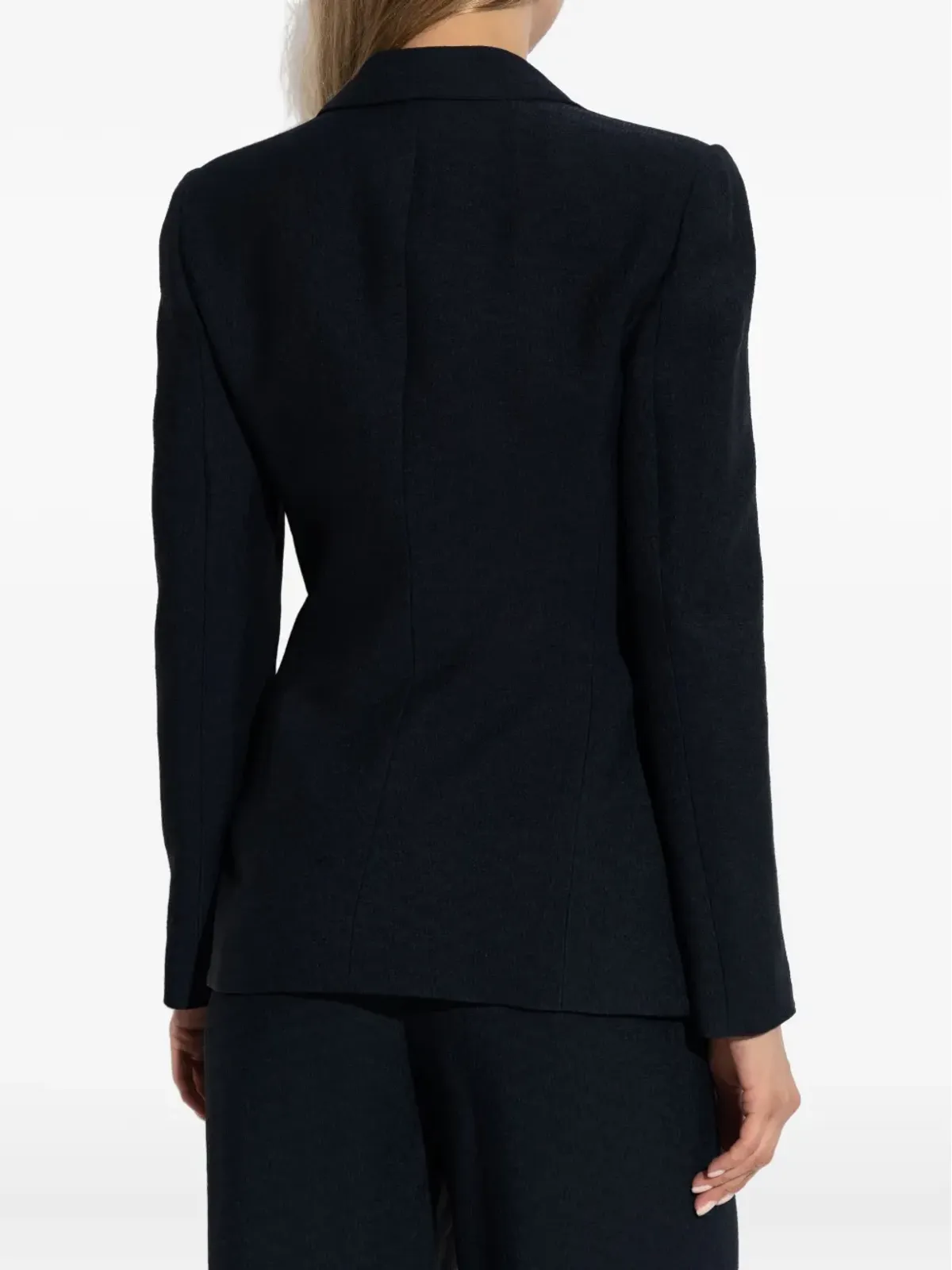 Emporio Armani テクスチャード ラップ ブレザー - 画像4