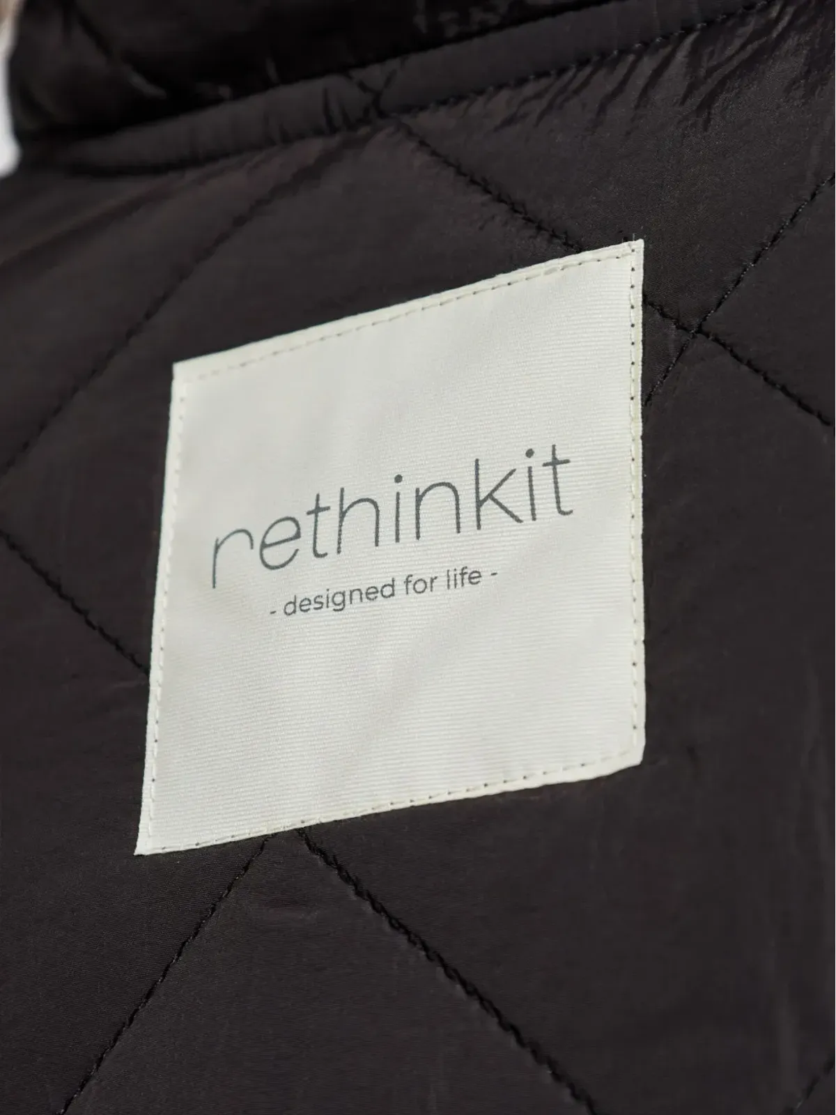 RETHINKIT STUDIOS キルティング ダイヤモンド柄ジャケット ブラック - 画像5
