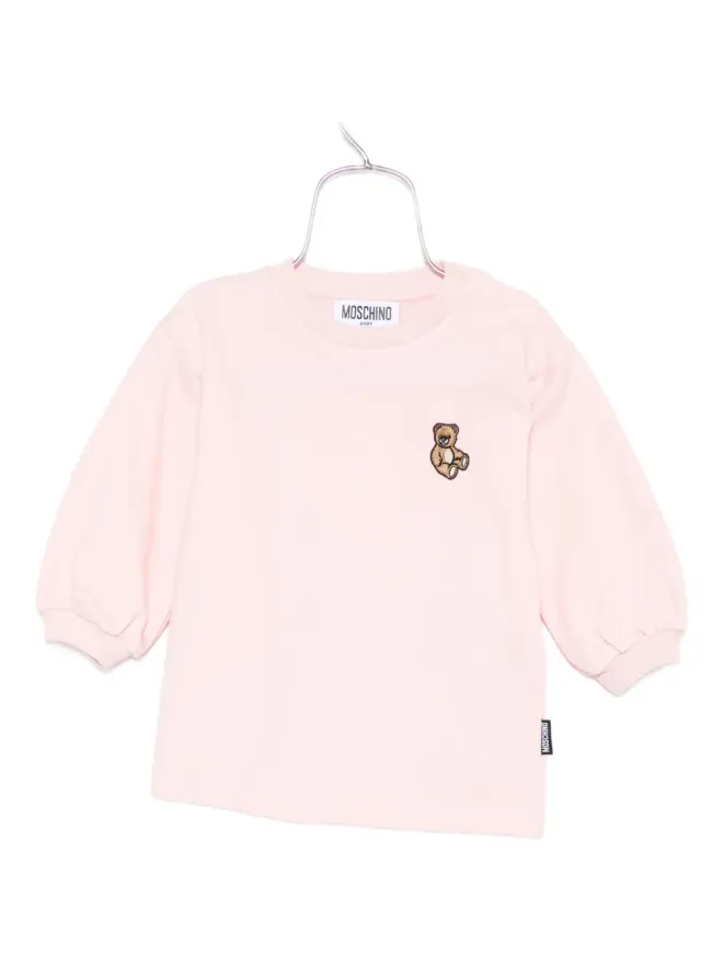 Moschino Kids Moschino Kids ピンクのベア刺繍スウェットシャツの商品画像