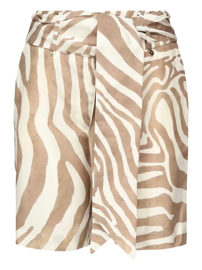MARCIANO by GUESS MARCIANO by GUESS ゼブラ柄ベルト付きショートパンツ - ホワイトの商品画像