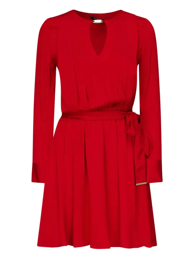 MARCIANO by GUESS MARCIANO by GUESS キーホールネック ベルト付きドレス - レッドの商品画像