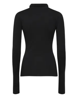 Balenciaga リブ編みポロシャツ - ブラック - サムネイル2