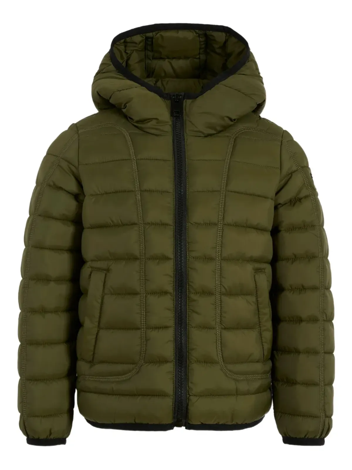 Diesel Kids キルテッドフードジャケット - 画像1