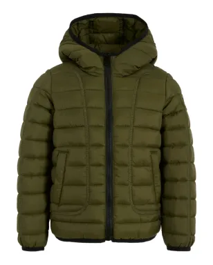 Diesel Kids キルテッドフードジャケット - サムネイル1