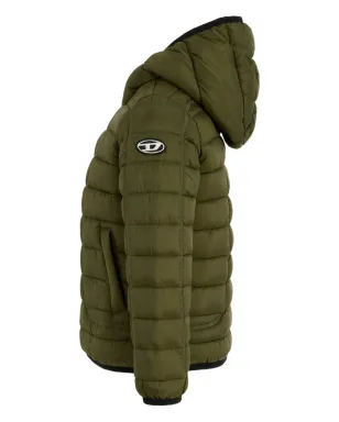 Diesel Kids キルテッドフードジャケット - サムネイル3